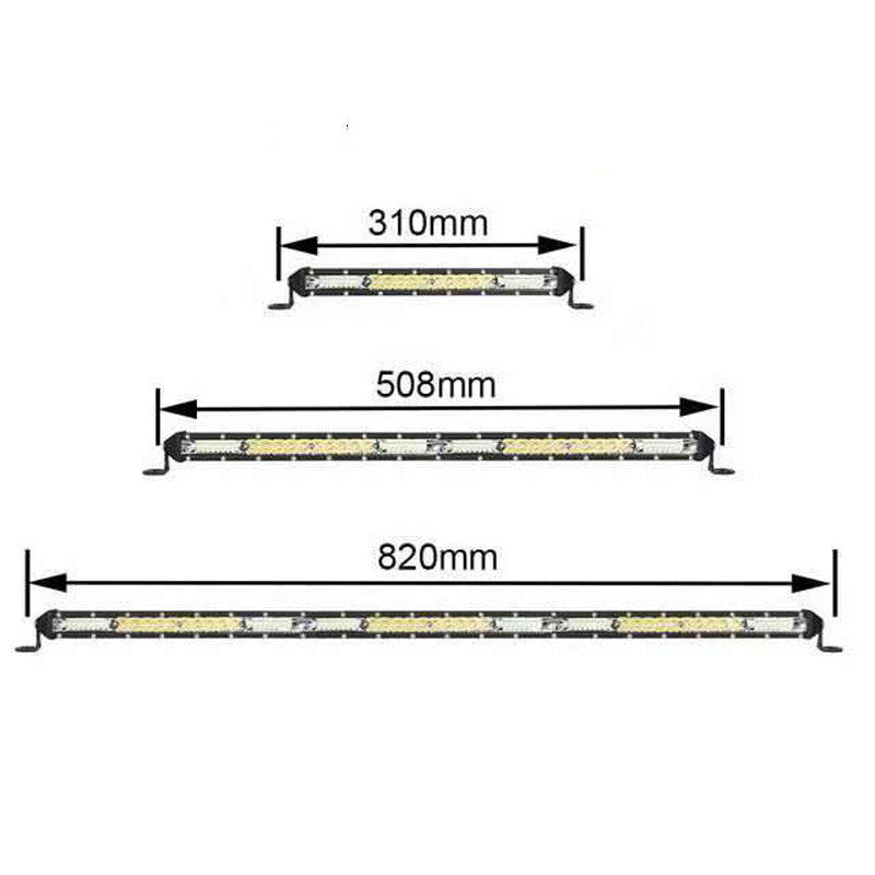 Ultra-thin Single Row Of Strip Lights Mixed Light On Motocross Roof